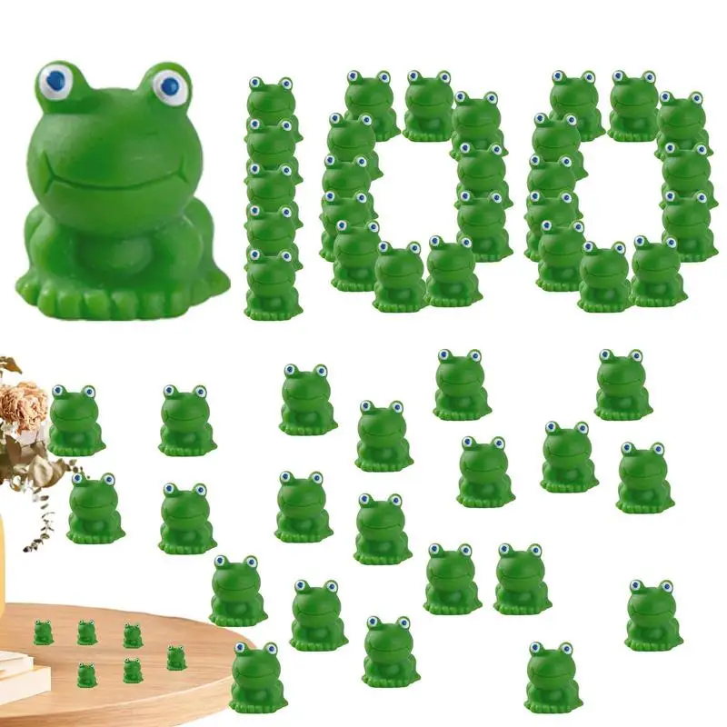 100pcs Mini Frogs small fake frog sculpture Landscape Frogs