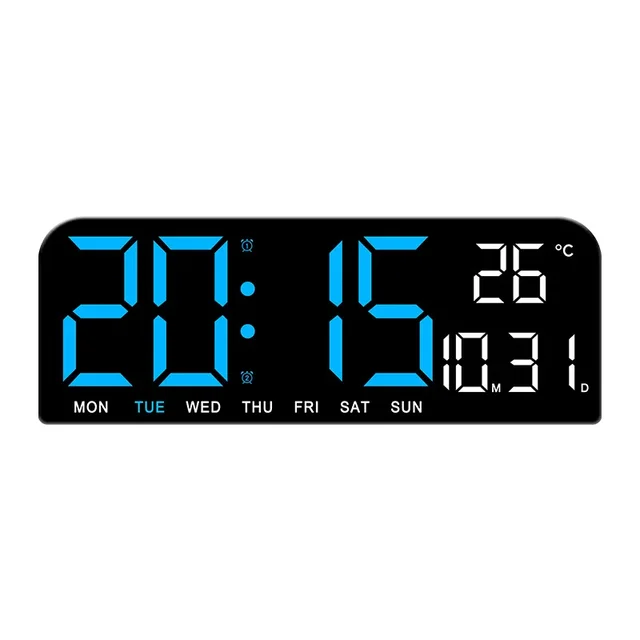 Blue Multi-Functional LED Digital Wall Clock