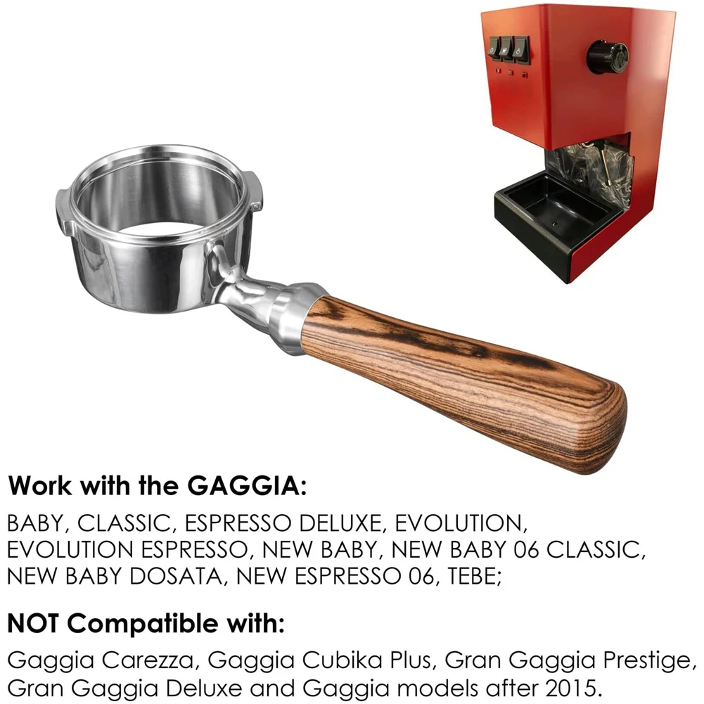Bottomless Portafilter for Gaggia 58mm, Bottomless Portafilter with 2 Cup Filter Basket HOT