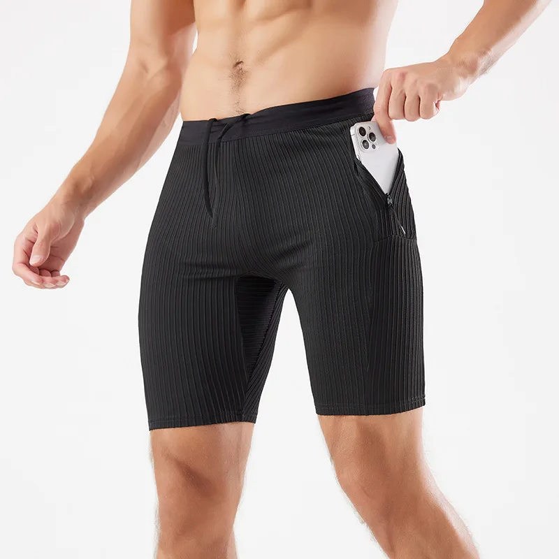 Outdoor Running Quick-drying Tight Shorts Men's Sports Fitness Five-point Pants Stretch Breathable L Training Compression Pants 4