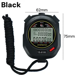 Enhanced Professional Sports Stopwatch with Large Digital Display and 100 - Lap Memory for Training and Coaching (Black)