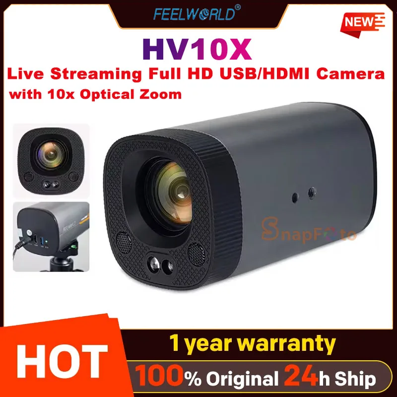 FeelWorld HV10X Live Streaming Full HD USB/HDMI Camera with 10x
