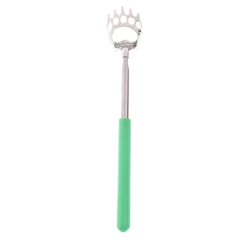 200pcs Bear Claw Type Stainless Steel Back Scratcher With Cushion Stretch Grip Handle Extending Extendable Pet Cat Dog Cleaning