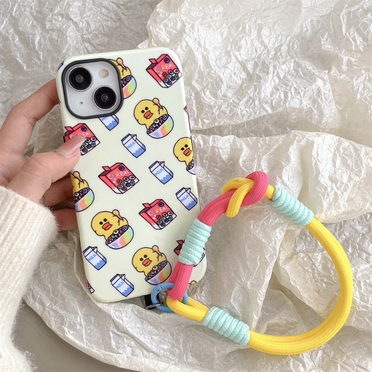 Duckling Pattern Magnetic Two-in-One Film Protective Case for iPhone