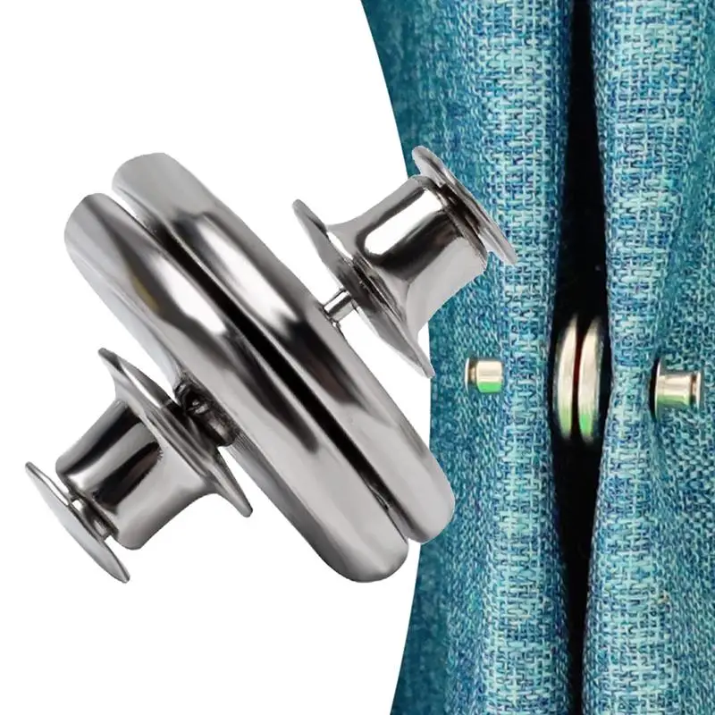 

Магнитная занавеска без гвоздей, металлические кнопки для предотвращения утечки для занавески, съемная занавеска на окно, магнитный зажим