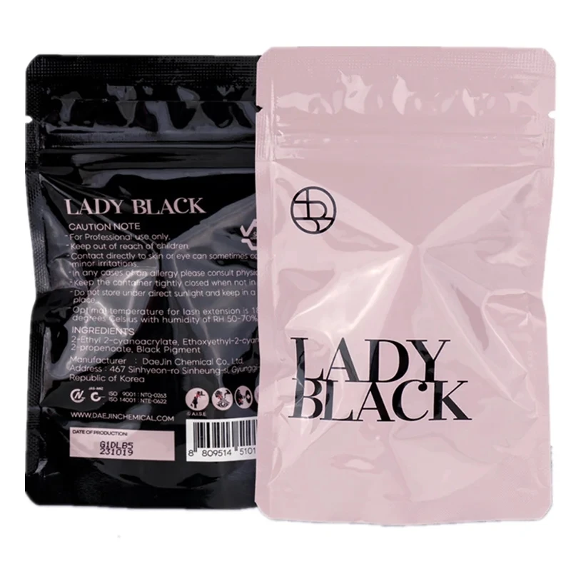 5ml Korea Original Sky Glue Lady Black Powerful Lash Glue for Eyelash Extensions Low Irritation 3-4 Second Fast Drying Black Cap 5