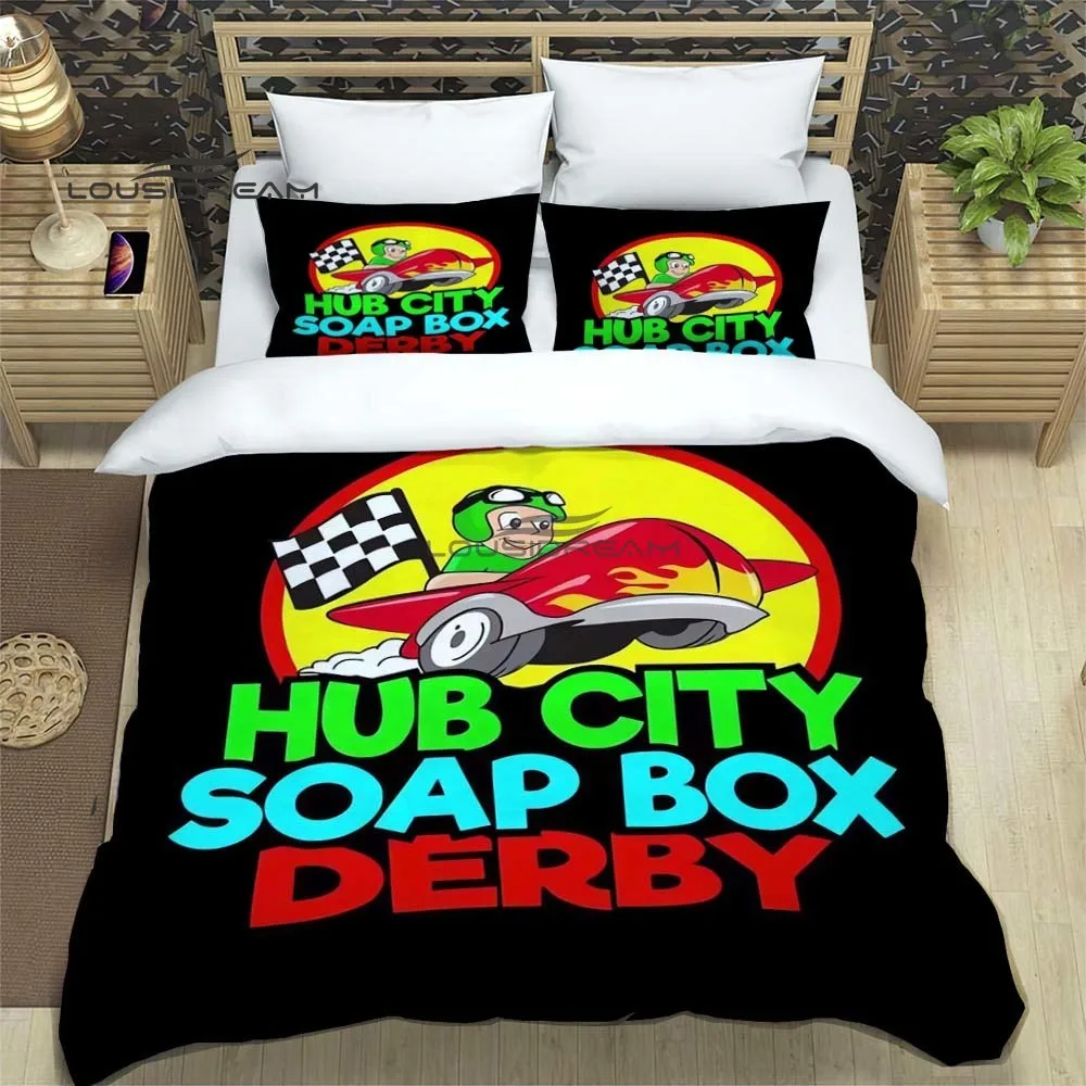 

Soap Box Derby Bedding Set 3D Printing Home Decoration Boy Girl King Size Bedding Set Quilt Cover Pillowcas
