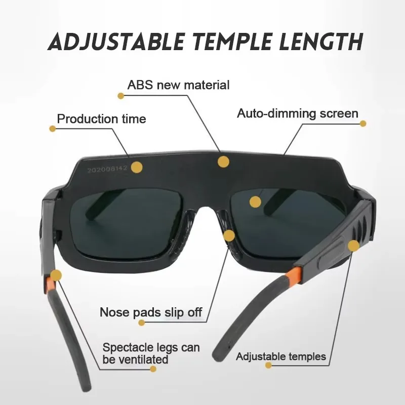 Welding Glasses Automatic Darkening Dimming Welding Glasses Anti-glare Argon Arc Welding Glasses Welder Eye Protection Goggles Tools