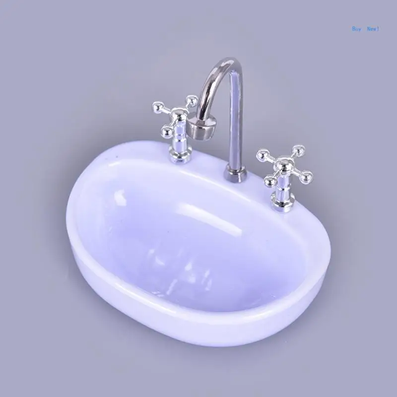 Ceative Washbasin Paper Clips Holder with 15x Paperclips Magnetics for Home School Office Dollhouse Bathroom Furniture