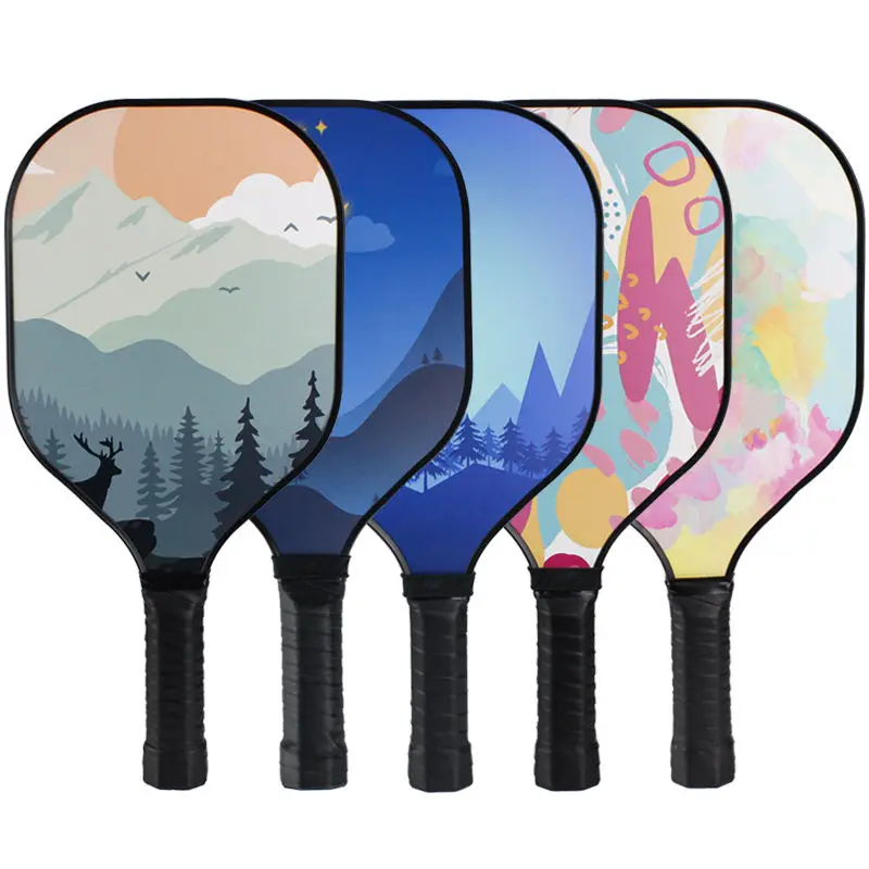 Customize Wood Pickleball Paddles for Beginner Player Sport Pickleball Racket Set of 2 Paddles 4 balls Carry Bag