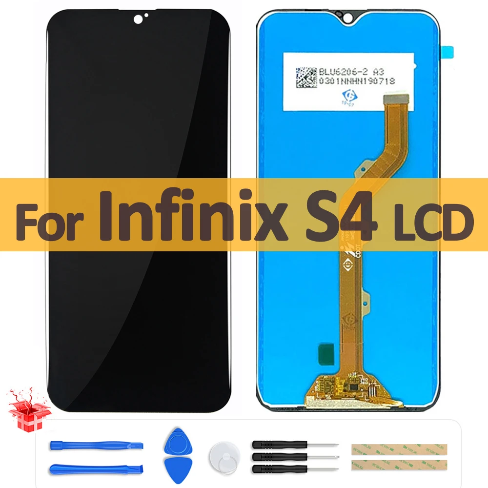 

Оригинальный ЖК-дисплей 6,2 дюйма для Infinix S4 X626, ЖК-дисплей, детали для замены ЖК-экрана Infinix X626