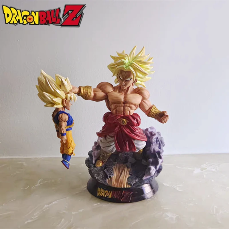 

New 17cm Anime Dragon Ball Z Broly Vs Goku Figure Gk Pvc Action Figure Broli Statue Model Collection Decoration Toys Kids Gift