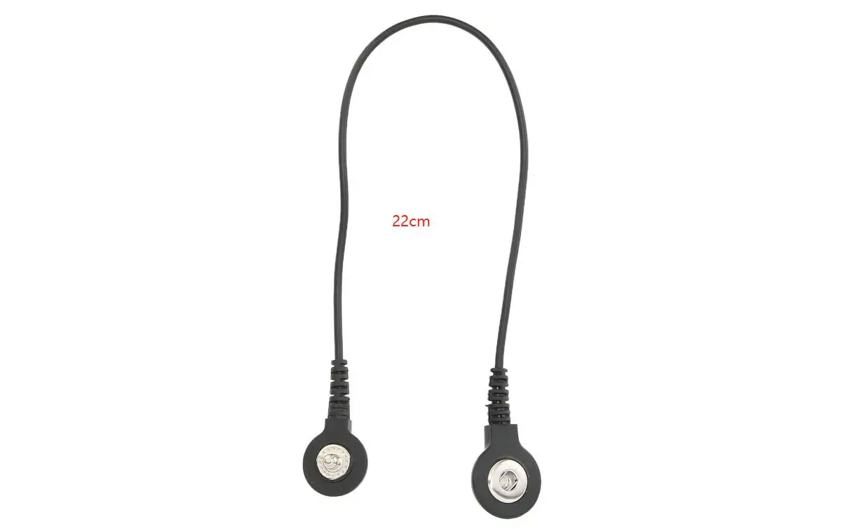Adapter Tieline Replacement Electrode TENS Lead Wires Cord With Snap 3.5mm Female to male buckle for TENS Unit 10 Pieces