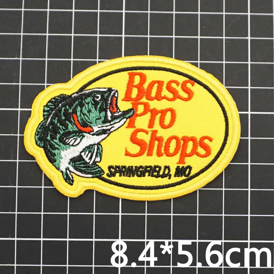 Bass pro shipping shop fishing Embroidered Patch AliExpress