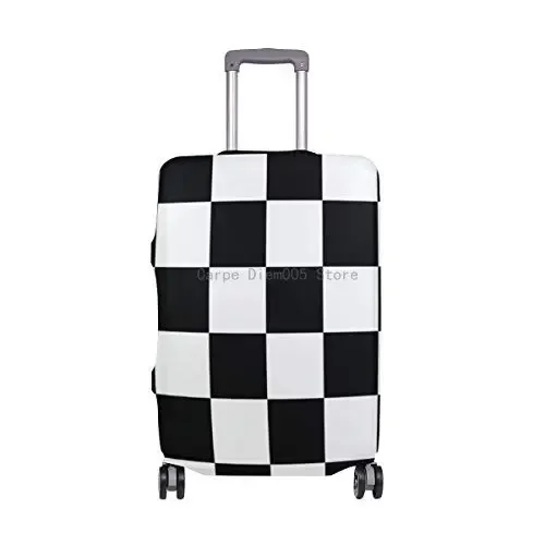 

Checkered Flag Racing Travel Luggage Cover Suitcase Protector HLive Spandex Dust Proof Covers with Zipper, Fits