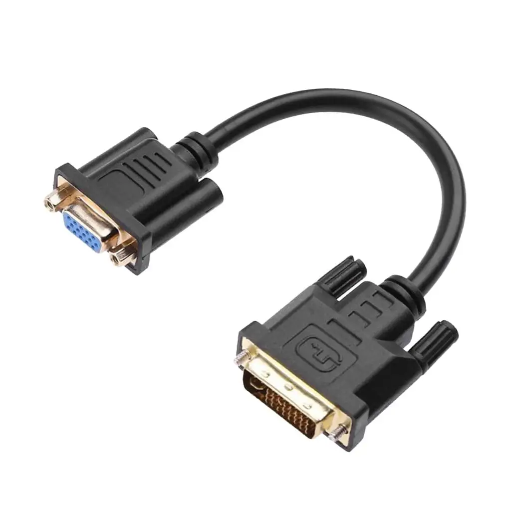 

DVI(24+5) Male to VGA Female 15 pin Cable Video PC Monitor Cord Adapter 23cm