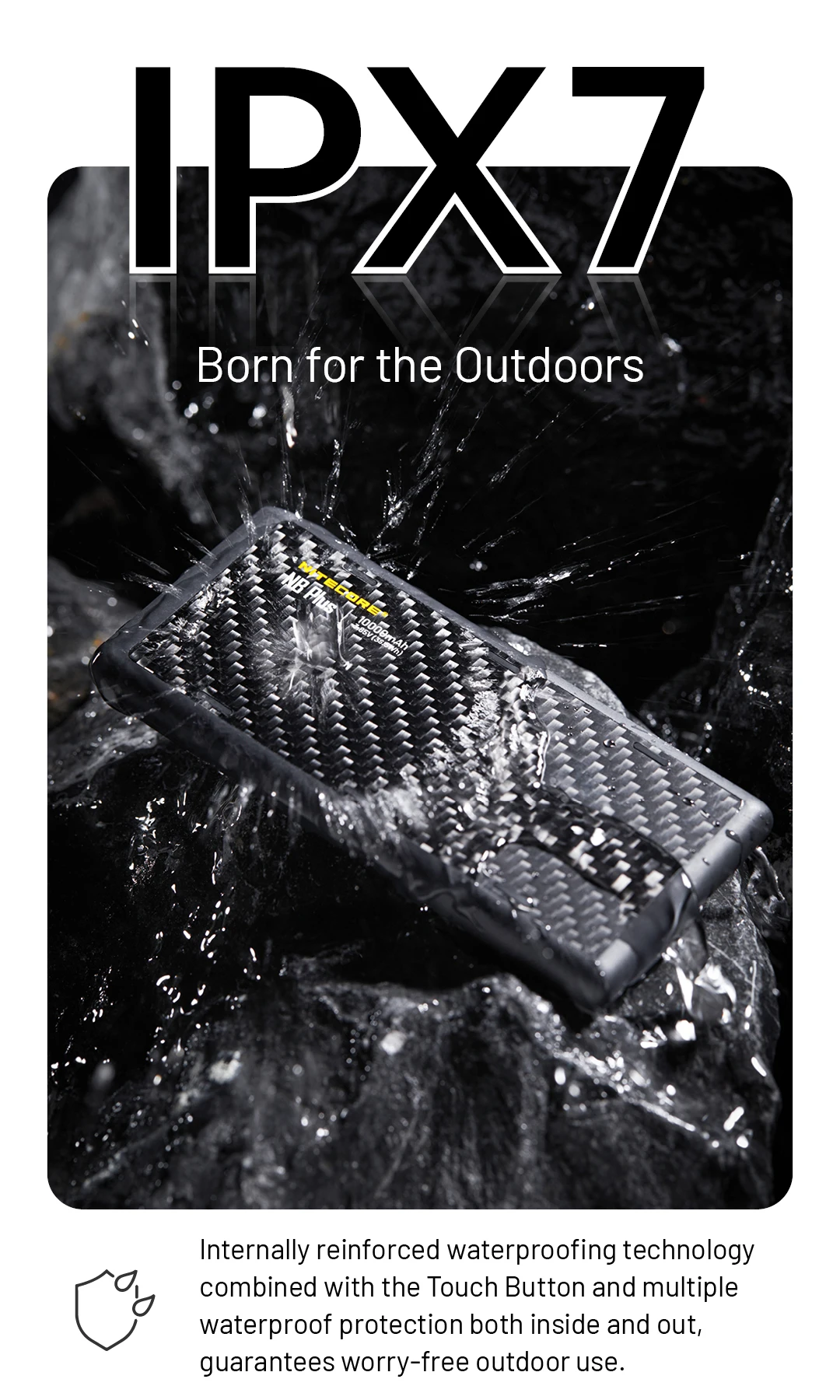 NITECORE 10000mAh NB Plus Power Bank 22.5W Max Output Mobile Powerbank Waterproo