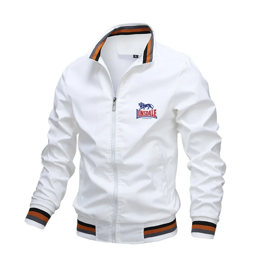 

2023 LONSDALE Logo Aviator Stand Collar Jacket Men's Casual Slim Baseball Jacket Latest Spring Fashion High Quality Jacket