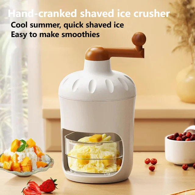 Small Household Hand-cranked Ice Machine For Stalls Without Electricity Manual Summer Snowflakes Smoothie Making Ice Crusher 1