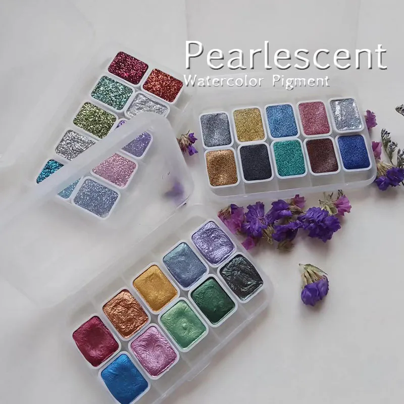 10 Colors 1.0ml Pearlescent Watercolor Pigment