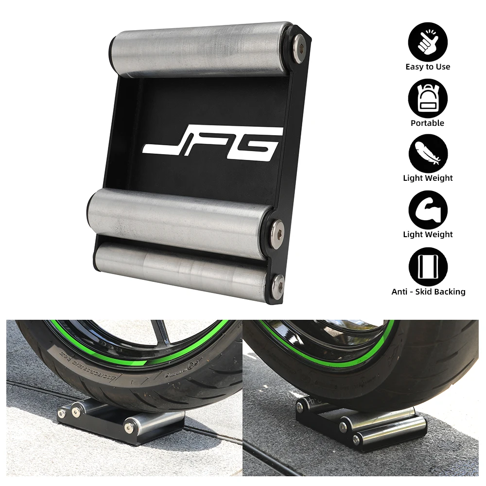 Demonstration of motorcycle chain cleaning using the stand