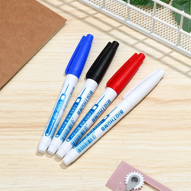  iHMeiju 8pcs Waterproof Deep Reach Markers, Long Nose Marker  in 2mm Felt Tip, 30mm Reach Permanent Markers and Marker Pens, Deep Hole  Marker Carpenter Ink Marker for Carpenters Builders Construction. 