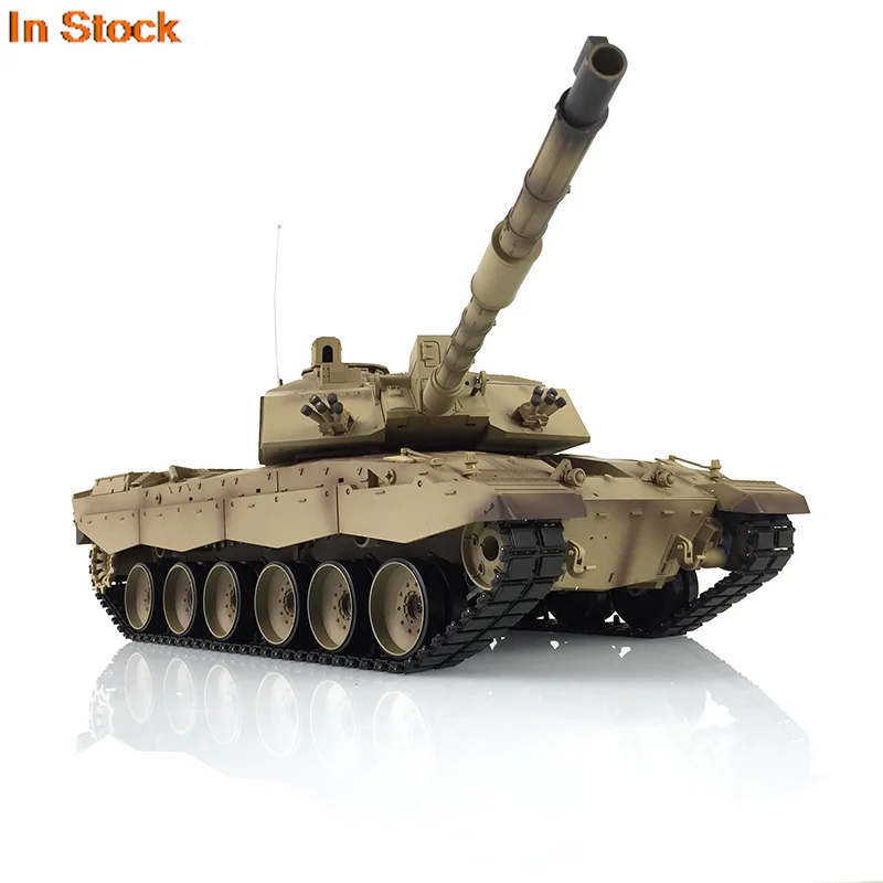 2.4G Heng Long 1/16 Scale 7.0 Plastic Ver Challenger II RTR RC Tank Model 3908 Painted Yellow  Gearbox Wheels Smoke Unit TH17734 3