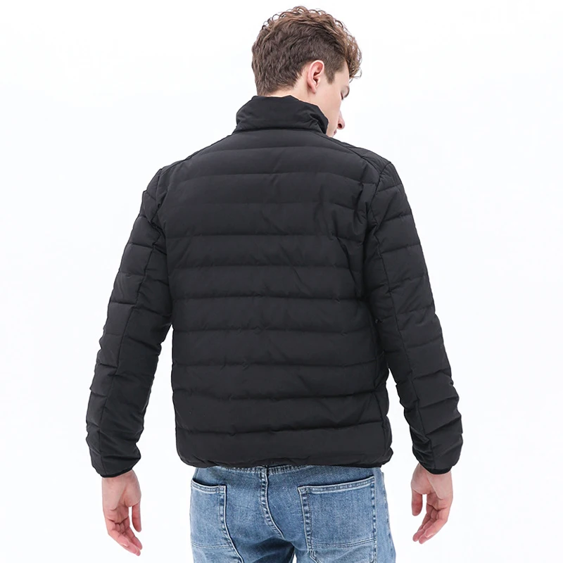 2023 New Winter High Quality Down Jackets Men Windproof Seamless Hooded Puffer Winter Coat Man Lightweight Portable Outerwear