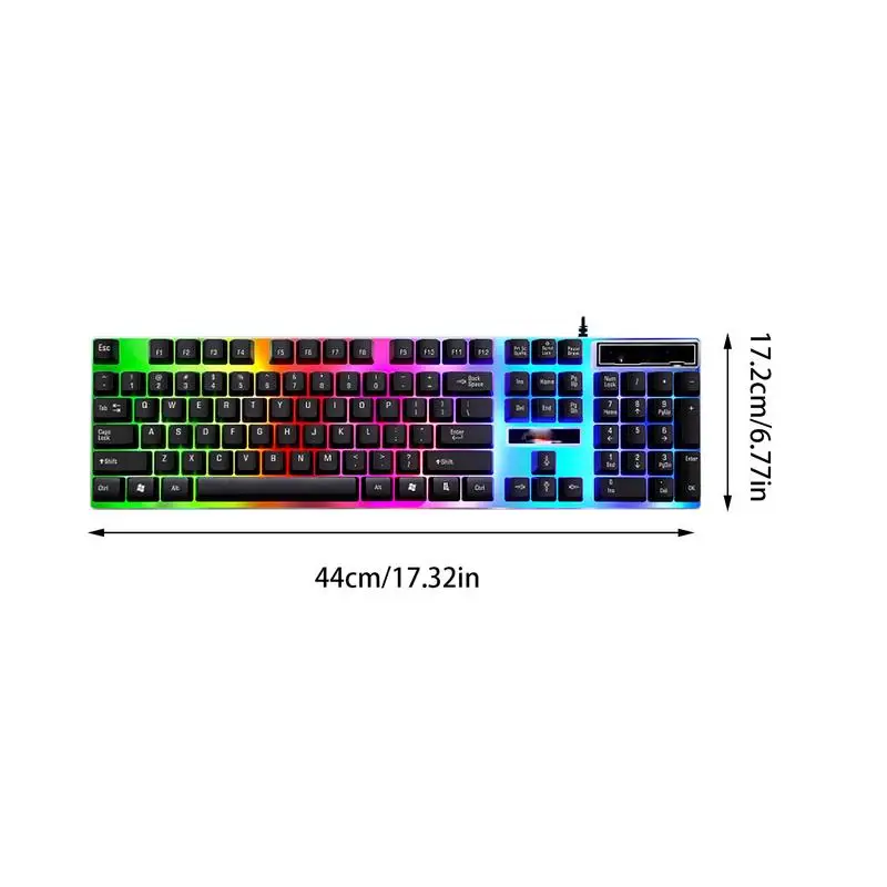 Ergonomic Game Keyboard Compact Game Keyboard Floating Mechanical Keyboards Waterproof Clickable Keyboard For Home Desktop Gamer
