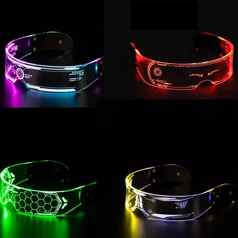 다채로운 발광 LED 안경 바, KTV 파티, 크리스마스 할로윈 장식 고글, 휴일 소품
