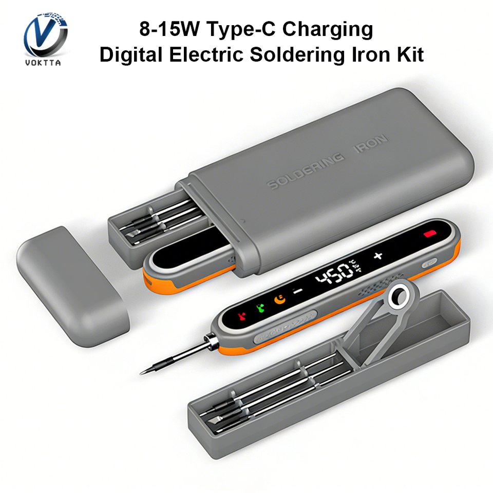 8-15W Type-C Digital Electric Soldering Iron Kit Intelligent Adjustable Temperature Fast Heating Mini Solder Irons Repair Tool