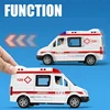 1:24 Alloy Ambulance Model Simulation Pull-back Sound and Light Die-cast Alloy Car Toy Set Children's Birthday Gift 4