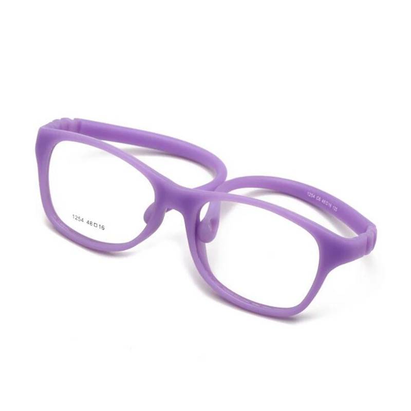 Safety Silicone Square Kids Glasses Children Boy Girls Computer