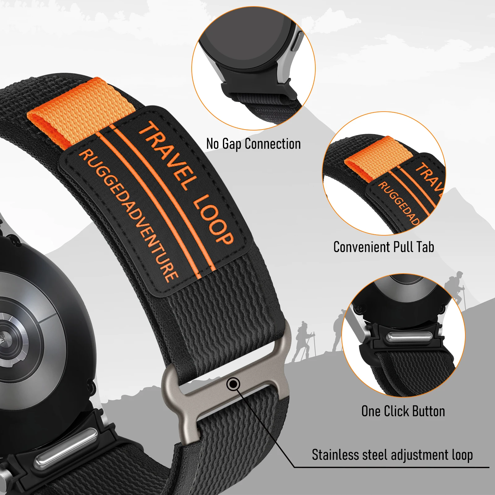 Nylon Trail Loop Bracelet Strap