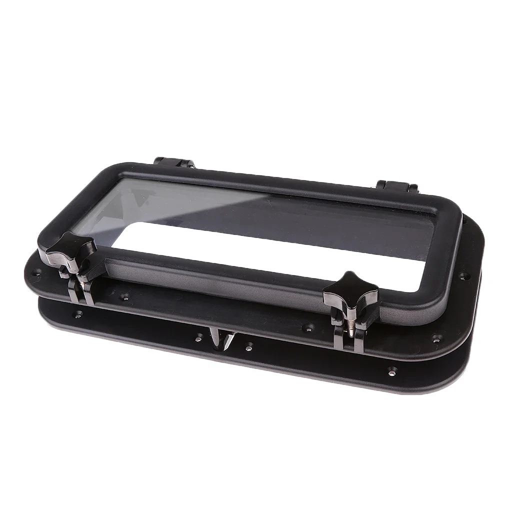 40x20cm Boat Window Portlight Rectangular Opening Porthole Hatch 