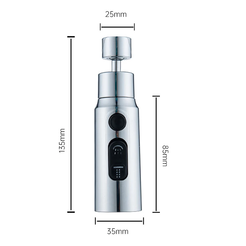 Faucet Aerator Kitchen Faucet Aerator 3 Modes Bathroom Anti-splash Tap Extender Adapter Washbasin Sprayer Saving Water Tap Filter Nozzle