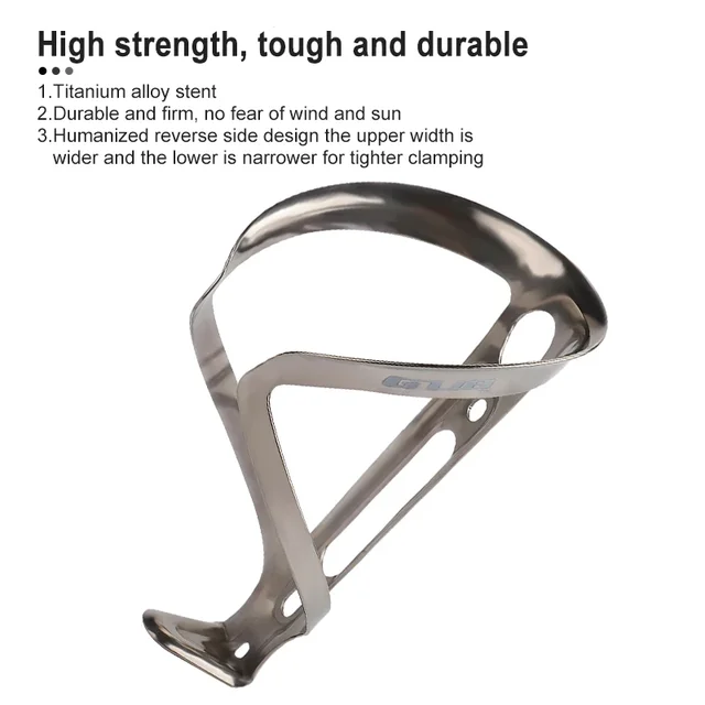 GUB Titanium Alloy Bike Cycling Bicycle Drink Water Bottle Holder Mount for Mountain Folding Bike Cage Bicycle Bottle Holder 2
