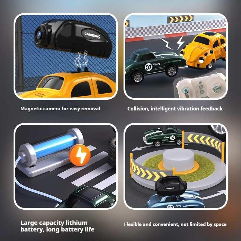Rc Cars Mini 1:60 Remote Control Car Racing Car Drift Real Time Transmission Camera 2.4g Wireless Fpv Toy Children Gift Custom 5