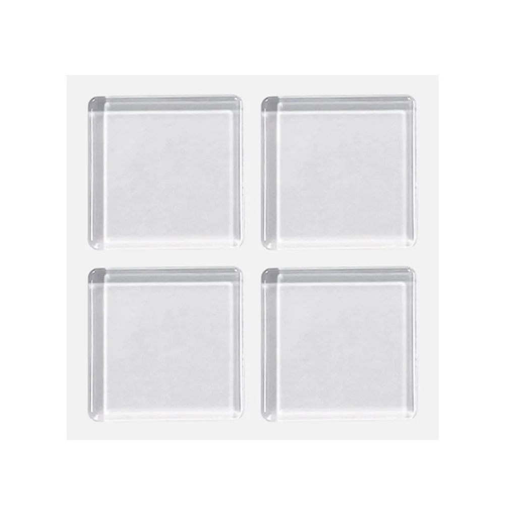 

4pcs/set Silicone Non-slip Transparent Mat Washed Repeatedly Anti Vibration Shock Absorbing Pad Mat Washing Machine