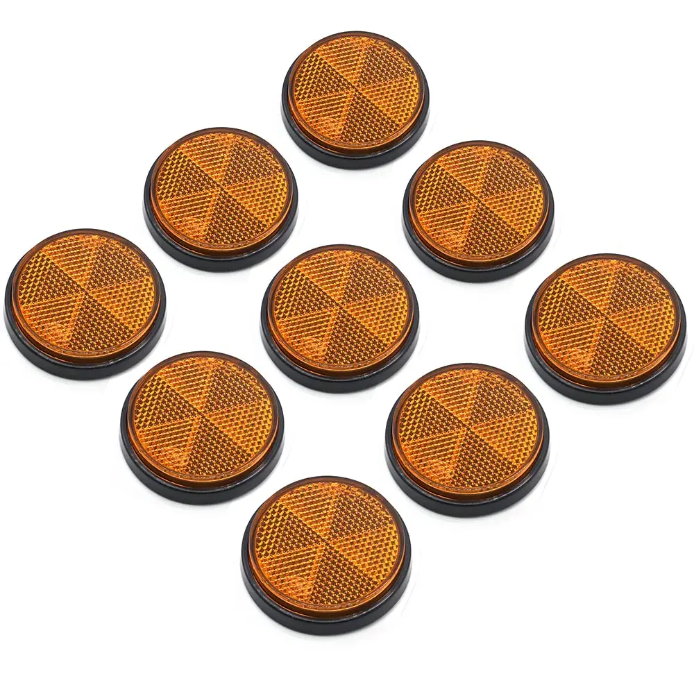 AOHEWEI 10er-Pack runder Reflektor für Wohnwagen, LKW, Anhänger, selbstklebender runder Reflektor – Detail 3