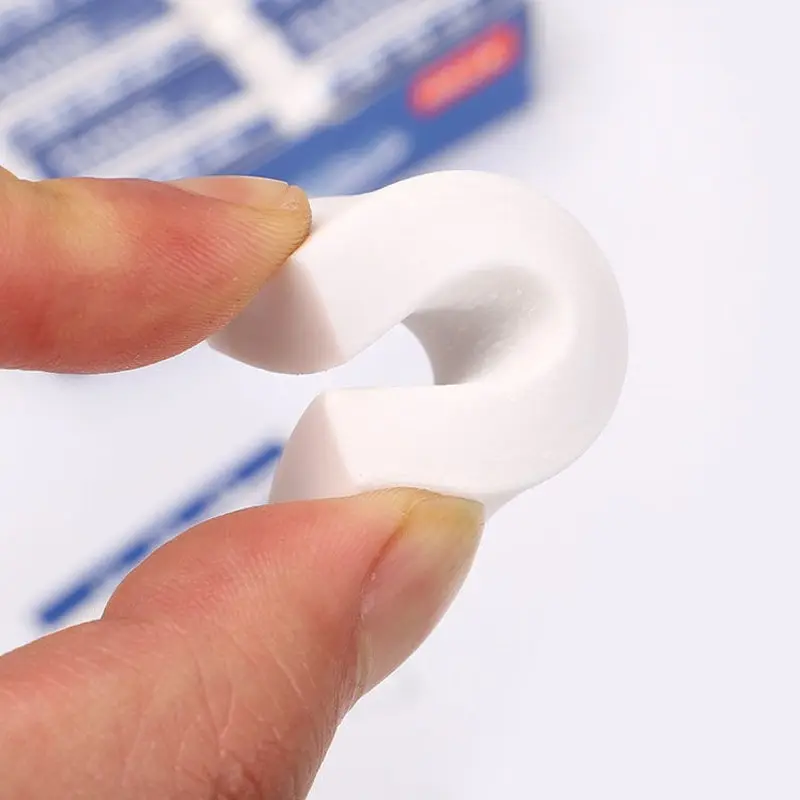 20Pcs 2B White TPR Eraser Clean and Mess Free Student Exam Office Sketch Soft Eraser
