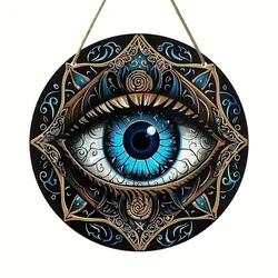 Bohemian Evil Eye Protection Decorative Wooden Plate (MULTI)