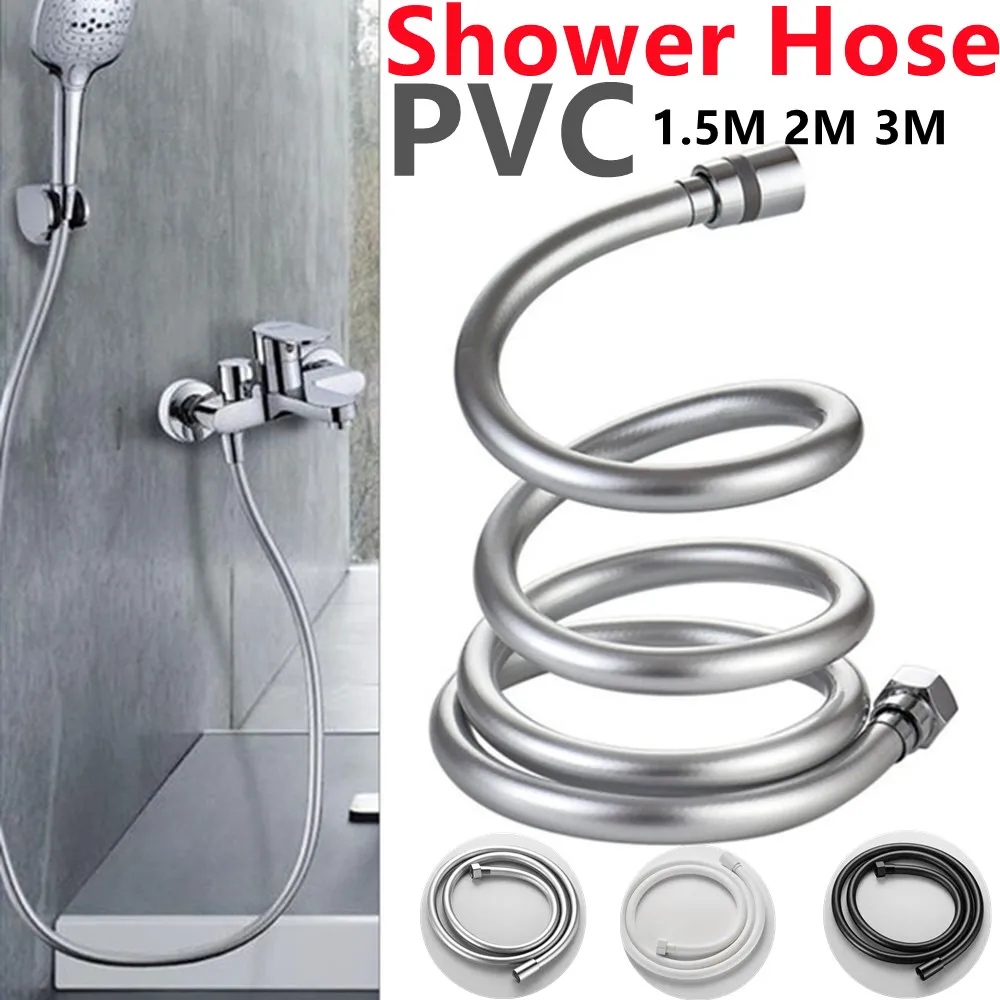 1.5M 2M PVC High Pressure Smooth Shower Hose for Bath Handheld Shower Head Flexible Hose G1/2 Universal Interface Anti-winding high quality 1 5m pvc flexible shower hose bath room shower set accessories explosion proof pipes