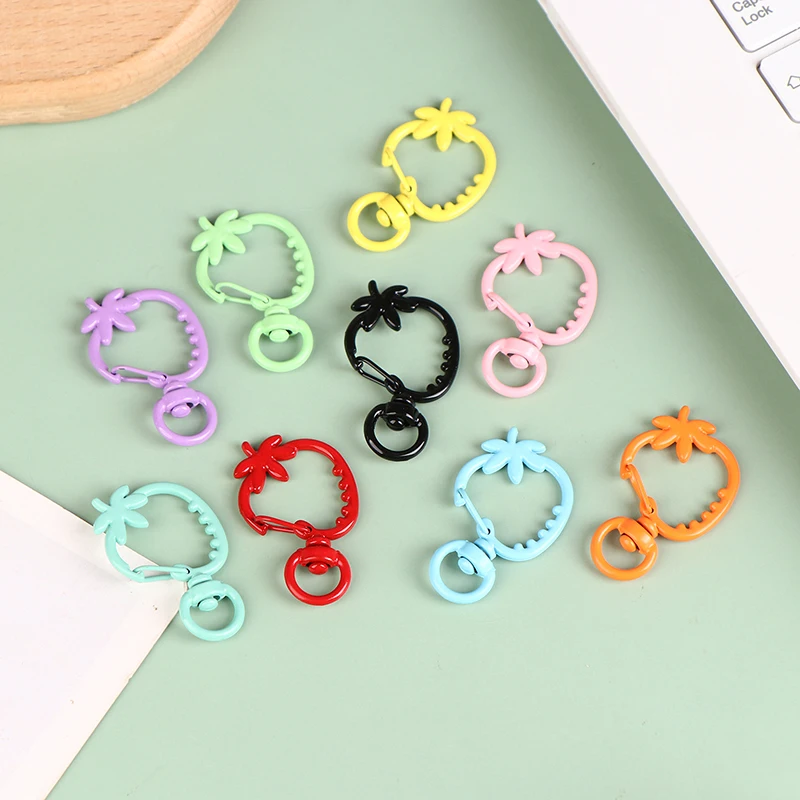 

5pcs 23x37mm Strawberry Lobster Clasps Hooks Keychain Openable Snap Buckles Clasps For Jewelry Making Key Ring Findings