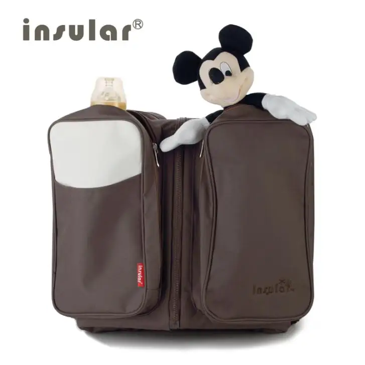 2 in 1 Messenger Diaper Bag Movement Baby Bed Travelling Changing Bags