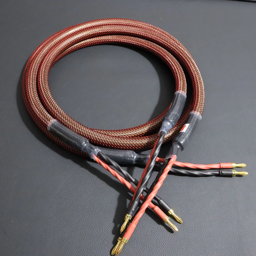 1 Pair Hiend Van Den Hul Speaker Cable OCC Silver Plated conductor
