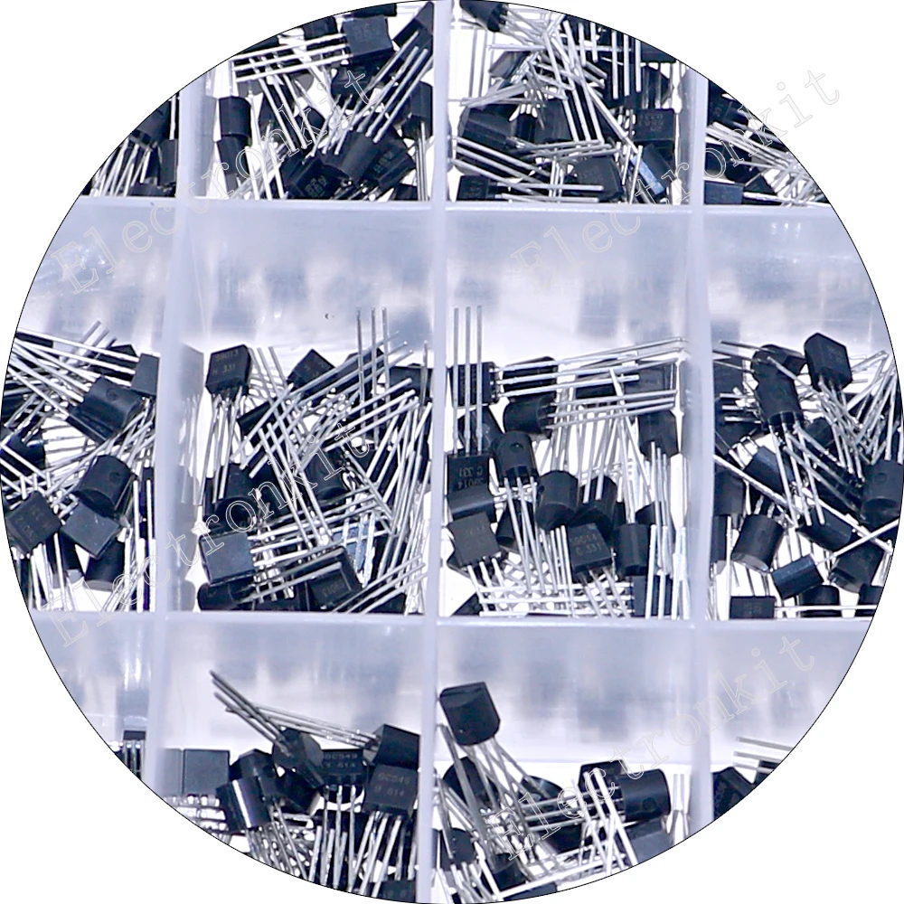 840pcs/Box 24Values TO-92 Transistor Assortment Kit BC327 BC337 BC547 2N2222 3904 3906 C945 S8050 S9014 PNP/NPN transistors pack
