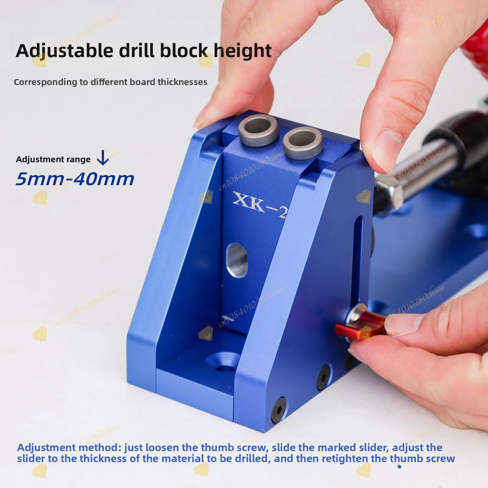 XK-2 목공용 사선홀 9.5MM 사선 위치 지정기 포켓홀 지그 목재 플레이트 홀 오프너