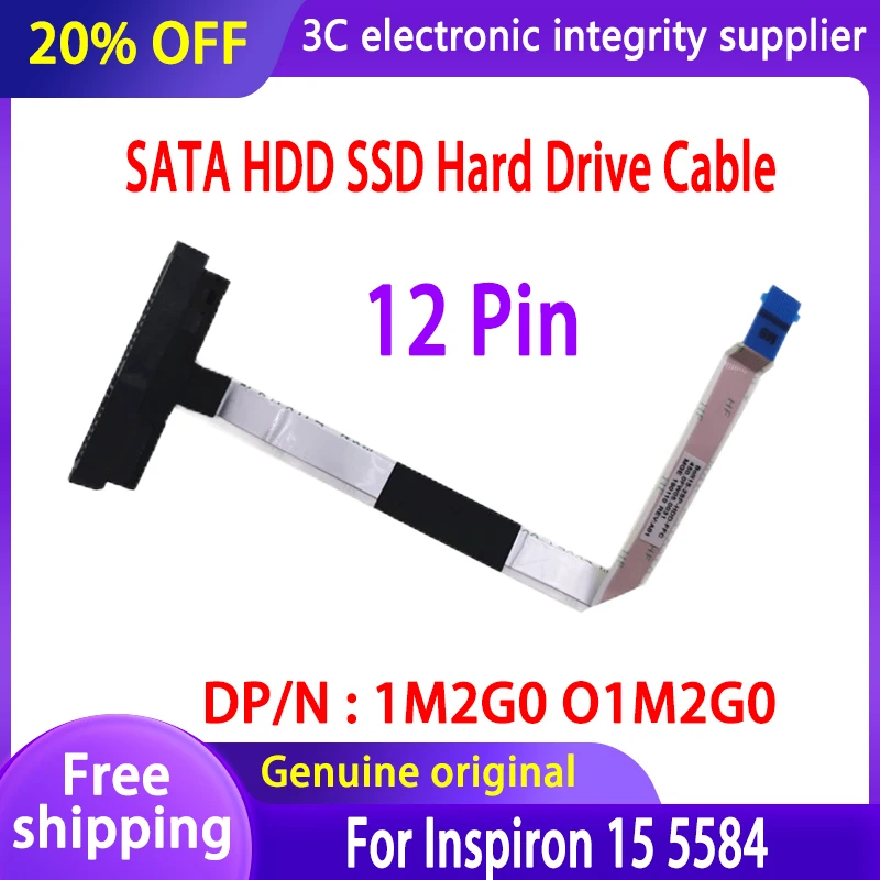 

NEW Original For Dell Inspiron 15 5584 laptop Hard Drive HDD SSD Connector SATA Cable 01M2G0