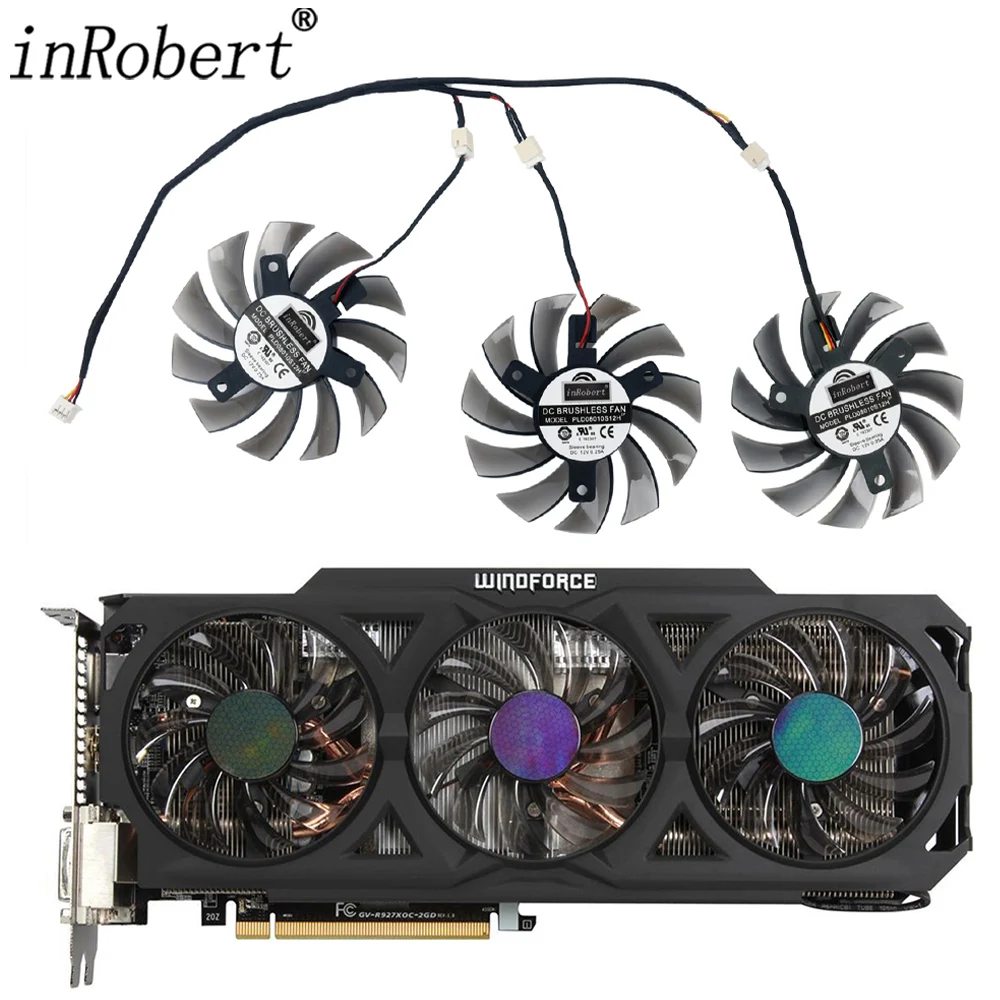 Powerlogic 75 Mm PLD08010S12H 2Pin 3Pin Cooler Fan untuk NVIDIA